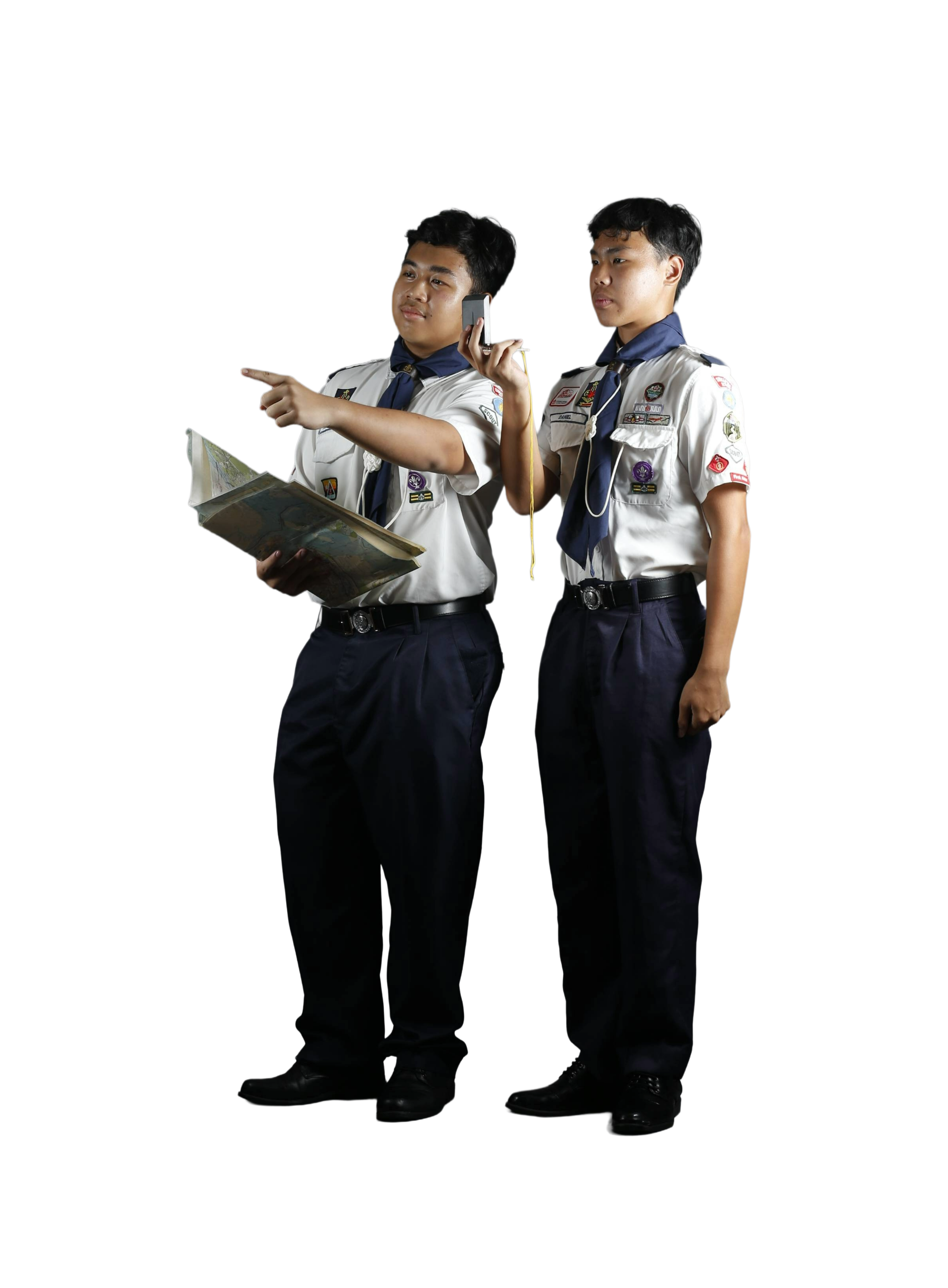 two scouts standing together